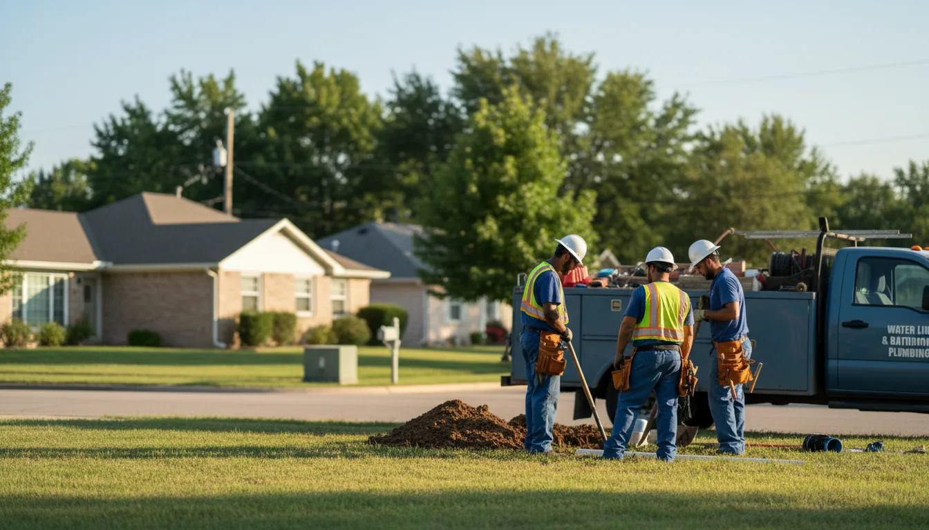 Residential water line and bathroom plumbing service in Cairo, OH
